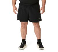 ASICS Road 2in1 5in Short de running Hommes-noir, gris foncé, Taille S