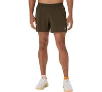 ASICS Road 5in Short De Running Hommes - Marron , Vert, Taille L