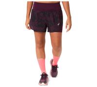 Asics - Road All Over Print 2in1 3.5In W Dark Aubergine - XS - Short de trail