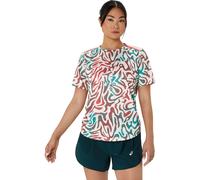Asics ROAD ALL OVER PRINT SS TOP Femme Multicolore - T-shirts de running hommes M