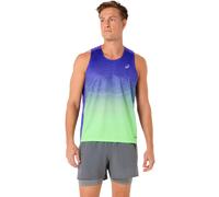 ASICS Road Fade Maillot de course Hommes-bleu, vert, Taille L