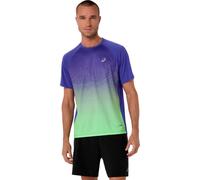 ASICS Road Fade Maillot de course Hommes-bleu, vert, Taille M