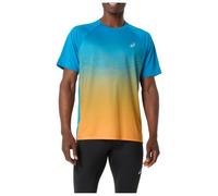 Asics - Road Fade S/S Top - T-shirt de running - L - aegean blue / yamabuki