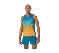 ASICS Road Fade Singlet Aegean Blue / Yamabuki hommes size S