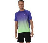 ASICS Road Fade Maillot de course Hommes-bleu, vert, Taille M