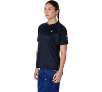 ASICS Road Lite-Show Maillot De Course Femmes - Noir , Bleu Foncé, Taille XL