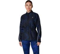 ASICS Road Lite-Show Packable Veste Running Femmes-Noir,Bleu Foncé, Taille S
