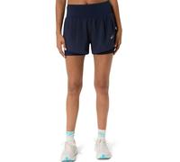 ASICS Road Short 2-en-1 3.5'' Femmes XS Bleu Marine/Blanc