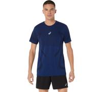 Asics T-shirt Road Seamless S/S Top Homme manches courtes Bleu marine Taille L