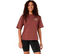 ASICS T-shirt fonctionnel 'RUNNER MESSAGE' jaune clair / bourgogne, Taille XS
