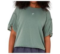 T-shirt ASICS Nagino Run Adjustable manches courtes vert olive femme - S