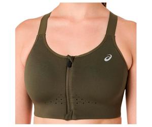 Asics - Women's Road Combination Zip Bra - Brassière - 90 - Cup: B - dark olive