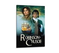 ASIDANDV Poster de film Robinson Crusoe - Impression sur toile - Décoration murale moderne pour chambre à coucher - 20 x 30 cm