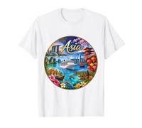 Asie, Asie Destinations de croisière T-Shirt Graphique avec Valeur, Homme, Blanc, XL