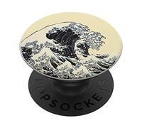 Asie Océan Anime Japonais Manga Asie Mer Kawaii Vagues PopSockets PopGrip Interchangeable