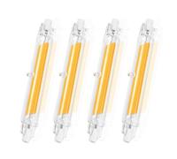 Asientep Ampoules R7S LED 78mm Dimmable,LED R7S 78mm 10W Équivalent à Ampoule Halogène 100W, Sans Scintillement,AC 220-240V,Blanc Chaud 3000K 1000LM,Éclairage à Faisceau 360°, Lot de 4