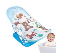 Asiento De Bañera Plegable Para Niños Pequeños 60x35x33cm | Silla De Champú Infantil Portátil Con Correa Malla Soporte Seguro Ducha Para Bebés Y Niños - Material ABS+tela Resistente 1200g