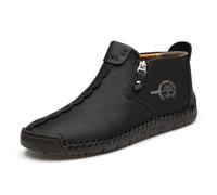 Asifn Bottes De Randonnée En Cuir Faites Main Pour Homme Bottines Décontractées Imperméables Et Antidérapantes Noir 49 EU