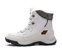 Asifn Bottes Hommes Femmes avec Fourrure Imperméables Légères Douillettes Chaussures Confortables pour L'extérieur la Randonnée et la Marche （43 EU,Gris