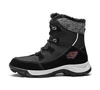 Asifn Bottes Hommes Femmes avec Fourrure Imperméables Légères Douillettes Chaussures Confortables pour L'extérieur la Randonnée et la Marche (45 EU,Noir