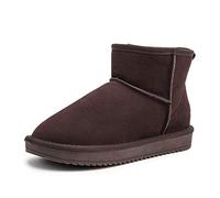 Asifn Femmes Hommes Bottines Baskets Chaudes Botte d'hiver Fourrées Plates Doublure Mode Chaud(café,44 EU,27CM du Talon aux Orteils