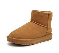 Asifn Femmes Hommes Bottines Baskets Chaudes Botte d'hiver Fourrées Plates Doublure Mode Chaud(Jaune,36 EU,23CM du Talon aux Orteils