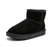 Asifn Femmes Hommes Bottines Baskets Chaudes Botte d'hiver Fourrées Plates Doublure Mode Chaud(Noir,45 EU,27.5CM du Talon aux Orteils