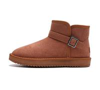 Asifn Femmes Hommes Bottines Chaudes Baskets Botte Fourrées d'hiver Plates Doublure Mode Chaud Chaude(Marron,43 EU,26.5CM du Talon aux Orteils