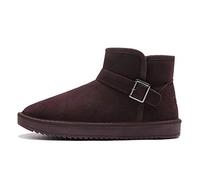 Asifn Femmes Hommes Bottines Chaudes Baskets Botte Fourrées d'hiver Plates Doublure Mode Chaud Chaude(café,39 EU,24.5CM du Talon aux Orteils