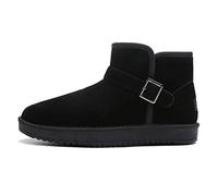 Asifn Femmes Hommes Bottines Chaudes Baskets Botte Fourrées d'hiver Plates Doublure Mode Chaud Chaude(Noir,42 EU,26CM du Talon aux Orteils