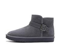 Asifn Femmes Hommes Bottines Chaudes Baskets Botte Fourrées d'hiver Plates Doublure Mode Chaud Chaude(Gris,41 EU,25.5CM du Talon aux Orteils