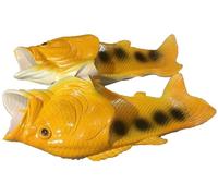 Asifn Plage Creative Poisson Chaussures Unisexe EVA Douche Pantoufles D'été Enfants Animal Drôle Antidérapant Résistant à l'usure Sandales（Orange,48/49 EU