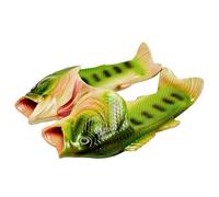 Asifn Plage Creative Poisson Chaussures Unisexe EVA Douche Pantoufles D'été Enfants Animal Drôle Antidérapant Résistant à l'usure Sandales（Vert,48/49 EU