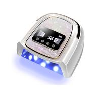 Asimebesty Lampe UV Ongles Gel, 120W Professionnel Lampe à ongles UV LED Rechargeable, Sèche Ongles avec Capteur Automatique, LCD Ecran, 4 Minuteries pour Vernis Semi Permanent, Gel et Vernis AS-2502W