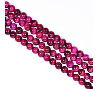 Asingeloo, 10MM, Oeil De Tigre Rouge Rose Naturel, Perles Rondes En Vrac De Pierres Précieuses Pour La Fabrication De Bijoux à Bricoler Soi-Même, 15 "Un Brin, Perles De Pierre