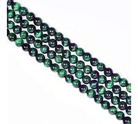 Asingeloo,10MM,Oeil De Tigre Vert Naturel,Perles Rondes En Vrac De Pierres Précieuses Pour La Fabrication De Bijoux à Bricoler Soi-Même,15 "Un Brin,Perles De Pierre