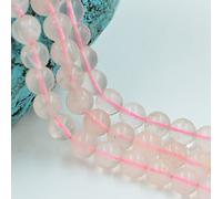 Asingeloo 12mm Rose Quartz pierres précieuses perles rondes cristal naturel perles de pierre en vrac énergie pierre pouvoir de guérison pour la fabrication de bijoux 15 pouces