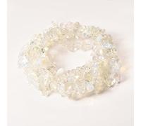 Asingeloo 34" Blanc opaque véritables perles de pierre Chips Beads Chips Aventurine Perles Irrégulier 5-8mm Verte Pierre Gemmes et Minéraux pour Bijoux Pierres précieuses irrégulières