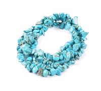 Asingeloo 34" Howlite Turquoise véritables perles de pierre Chips Beads Chips Aventurine Perles Irrégulier 5-8mm Verte Pierre Gemmes et Minéraux pour Bijoux Pierres précieuses irrégulières