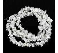 Asingeloo 34" Turquoise blanche naturelle véritables perles de pierre Chips Beads Chips Aventurine Perles Irrégulier 5-8mm Verte Pierre Gemmes et Minéraux pour Bijoux Pierres précieuses irrégulières