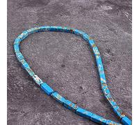 Asingeloo 4X13mm naturel bleu mer sédiment impérial jaspe pierre précieuse perles en vrac Tube énergie pierre pouvoir de guérison pour la fabrication de bijoux 15.5 "un brin