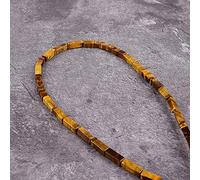 Asingeloo 4X13mm naturel jaune oeil de tigre pierres précieuses perles en vrac Tube énergie pierre pouvoir de guérison pour la fabrication de bijoux 15.5 "un brin