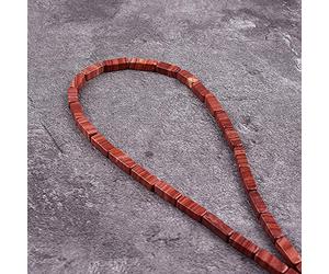 Asingeloo 4X13mm Naturel Marron Sea Sediment Imperial Jasper Gemstone Perles Lâches Tube Énergie Pierre Puissance De Guérison pour la Fabrication de Bijoux 15.5 "un Brin