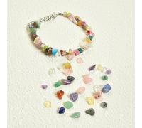 Asingeloo 5-8mm Vente en gros Mix Couleur Tumbled Chip Pierre Perles En Vrac Forme Irrégulière Percé Perles de Pierres Précieuses Lâches avec Boîte pour DIY Fabrication de Bijoux