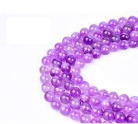Asingeloo 8mm naturel violet clair améthyste Quartz perles en vrac pour la fabrication de bijoux pierre précieuse de puissance de guérison 15 "