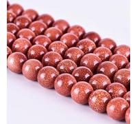 Asingeloo 8mm or grès pierres précieuses perles naturelles rondes perles en vrac pour la fabrication de bijoux pierres précieuses bricolage perles 15 pouces un brin