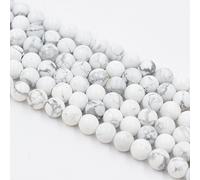 Asingeloo AAA blanc Turquoise pierre naturelle pierre précieuse perles rondes en vrac 15.5 pouces 8mm cristal énergie pierre pouvoir de guérison pour la fabrication de bijoux-importés