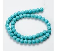 Asingeloo Howlite Turquoise perles rondes en vrac pierre précieuse 15 pouces 10mm cristal énergie pierre pouvoir de guérison pour la fabrication de bijoux