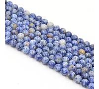 Asingeloo naturel bleu tache jaspe pierre précieuse perles rondes en vrac 15.7 pouces 4mm cristal énergie pierre pouvoir de guérison pour la fabrication de bijoux