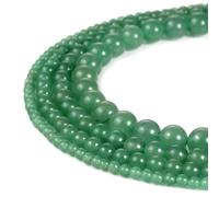 Asingeloo Pierres prcieuses d'aventurine verte de 10 mm, perles rondes en vrac pour la fabrication de bijoux faire soi-mme, 15""/brin